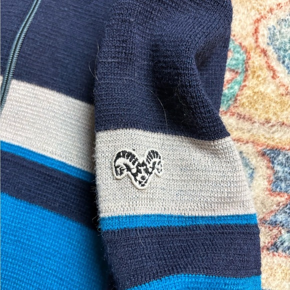 Vintage White Ram 1/4 Zip-up Pullover Sweater Small - Picture 5 of 5